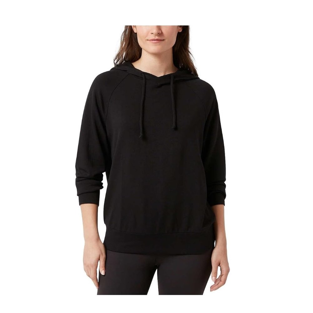 NWT Eddie Bauer Women's Relaxed Fit Ultra Soft Hoodie Black Size XS $60 SS35